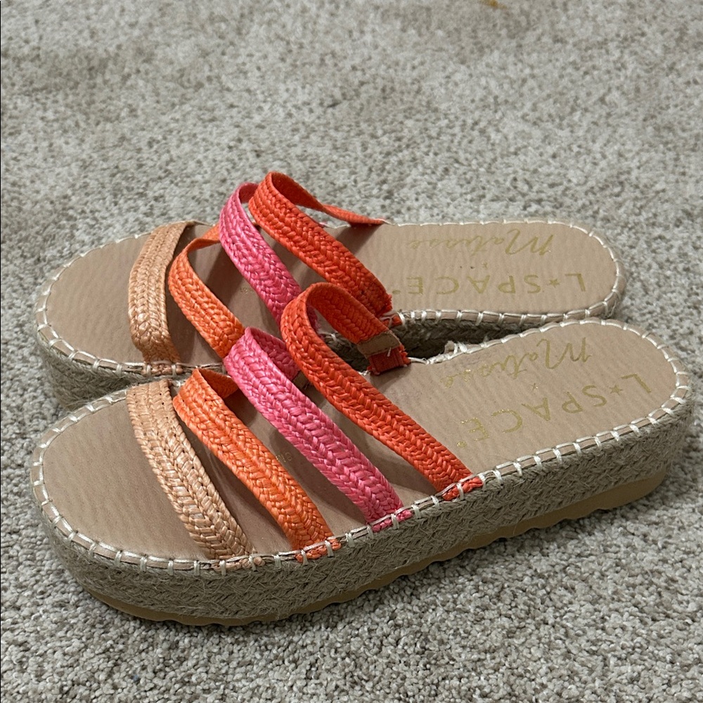 L*Space x Matisse Vibrant Multi-Color Espadrille Sandals